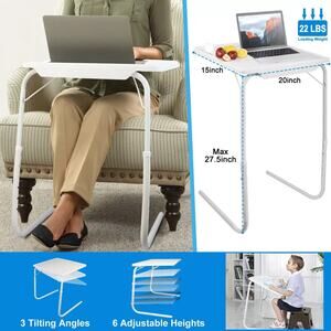 Portable Foldable TV Sofa Dinner Bed Adjustable Tray Laptop Side Table | New